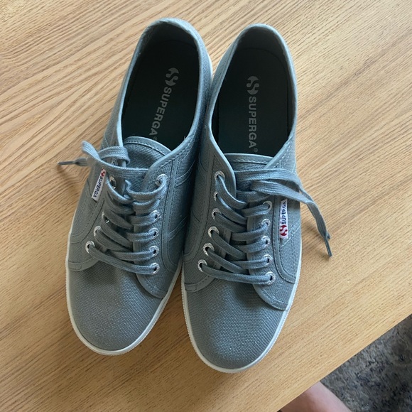 Superga Gray Platform Shoes 9.5 W - Picture 2 of 5